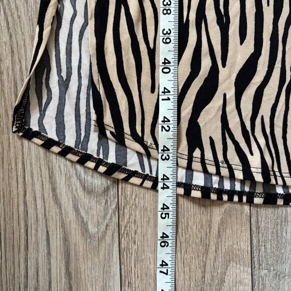 INC Zebra Print Shirtdress in Black and Tan Womens Medium Neutral Animal Print - Picture 7 of 15